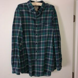 LL Bean Green/Blue Quality Flannel